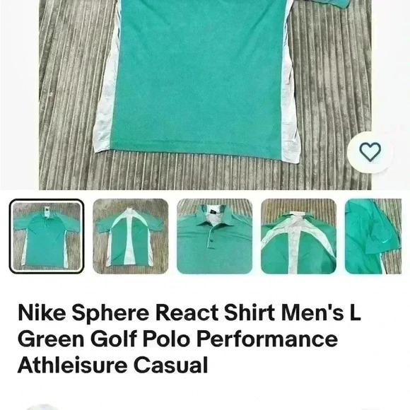 VTG Nike sphere React Golf Polo shirt Medium short sleeved - Picture 1 of 6